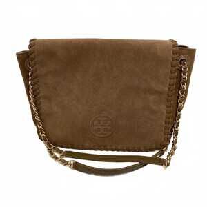 Tory Burch Brown Suede Shoulder Bag | OS